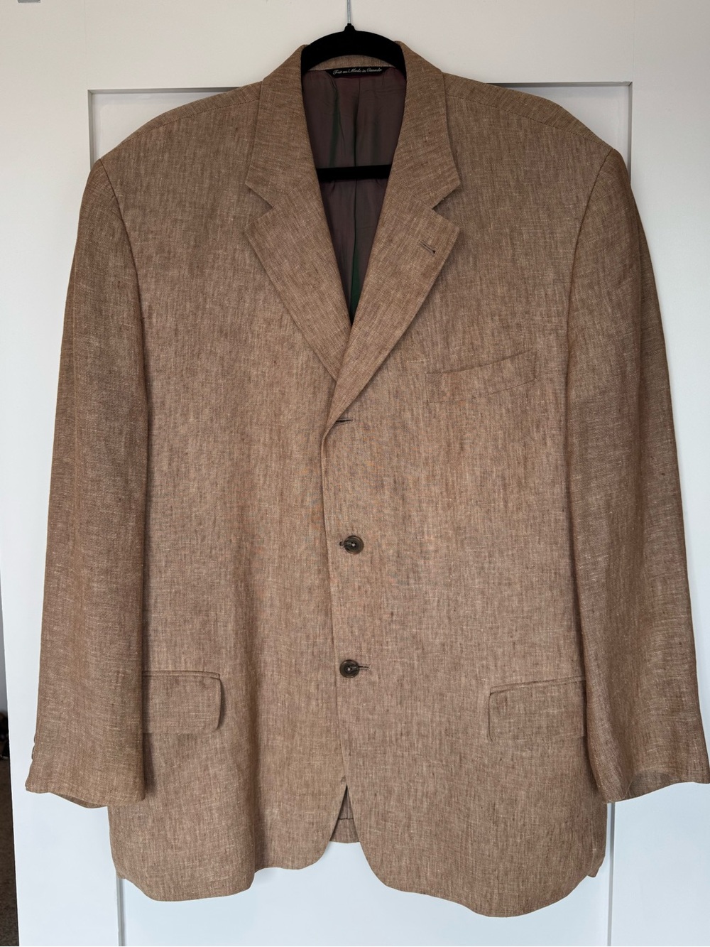 Ermenegildo Zegna Tan/Brown Linen-Blend Sport Coat